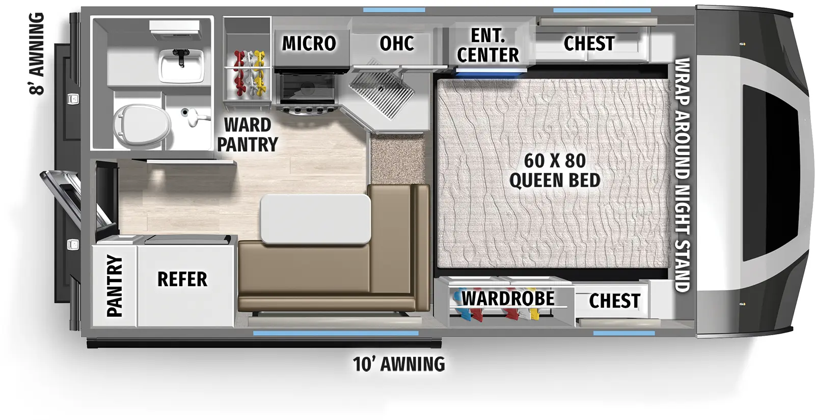 Backpack Truck Camper HS-2901 Floorplan